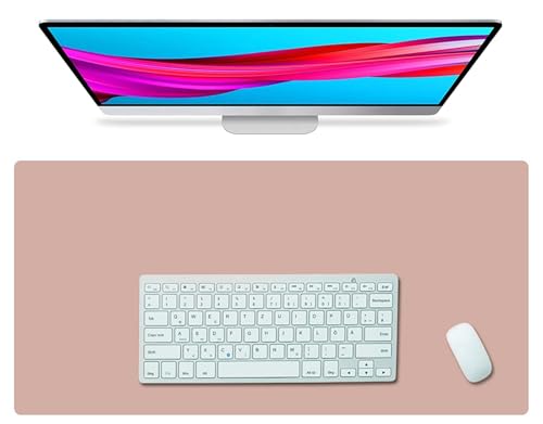 100x50cm Schreibtischunterlage aus Leder, Wasserfestes Mauspad fürs Büro, Rutschfeste Laptop-Schreibtischunterlage(Pink,120x60cm) von Generic