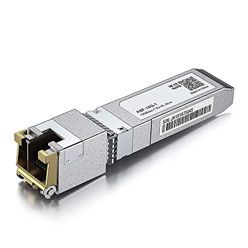 10GBase-T SFP+ auf RJ-45 Transceiver, 10Gbe SFP+ Kupfer Ethernet CAT.6a Modul, bis zu 30 Meter, für Cisco SFP-10G-T-S, Meraki, Ubiquiti UniFi UF-RJ45-10G, Fortinet. , Netgear AX. M765, Supermicro von Generic