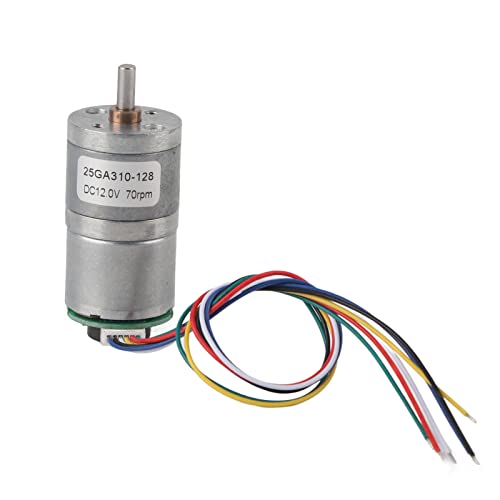 12 V GM25 310 DC -Encoder -Zahnradmotor hohe Drehmoment Tief Noise Metal Getriebe für Fensteröffner -Türöffner Mini -Windklassanwendungen (DC12 70 U/min) von Generic