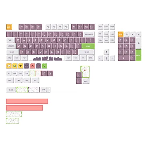 135 Tasten Sweet Keycaps XDA PBT Dye-Sub Cute Cartoon Keycap Durable für MX-Switches Mechanische Tastatur Ersetzt 135 Keycaps PBT Dye-SU XDA Profile Keycap Sweet Keycaps Thick PBT für von Generic