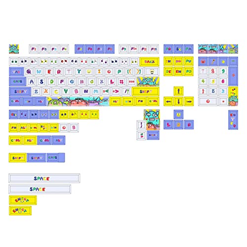 144 Tasten/Set XDA Profile Lucky Number Keycap für mechanische Tastatur PBT Dye Subbed Key Caps für Cherry MX Switches xda Profile pbt keycaps von Generic