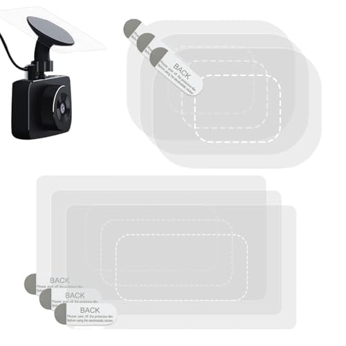 18 x Windschutzscheiben-Aufkleber – Aufkleber für Dashcam-Windschutzscheibe, Aufkleber für Armaturenbrettkamera, elektrostatische Aufkleber für Armaturenbrettkamera, transparente Folie von Generic