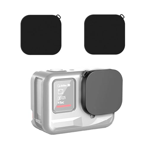 2 Packungen Silikon-Objektivschutzabdeckung, weiche Objektivabdeckung, Zubehör, kompatibel mit Insta360 Ace Pro, waschbare Anti-Verlust-Abdeckung mit Schlüsselband-Loch (schwarz) von Generic