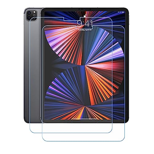 2 Stück Panzerglas Schutzfolie für Apple iPad Pro 12.9 2021 (12,9"), 9H Härte Gehärtetes Glas Panzerglasfolie Anti-Kratzer/Anti-Fingerabdruck/Anti-Fall Displayschutzfolie. von Generic