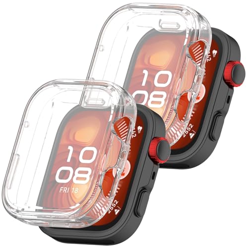 2 Stück Schutzhülle Hülle Kompatibel für Huawei Watch Fit 4,Flexibles TPU Displayschutz Cover, Ultradünne Kratzfest Schutz Gehäuse,Rundum Kratzfest Abdeckung mit Huawei Watch Fit 4 (Klar+Klar) von Generic