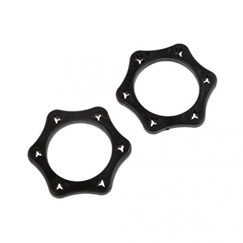 2 x schwarze, sechseckige Mikrofon-Fallschutz, Anti-Roll-Schleifring – ideal zum Schutz und zur Sicherung von Mikrofonen auf jeder Oberfläche von Generic