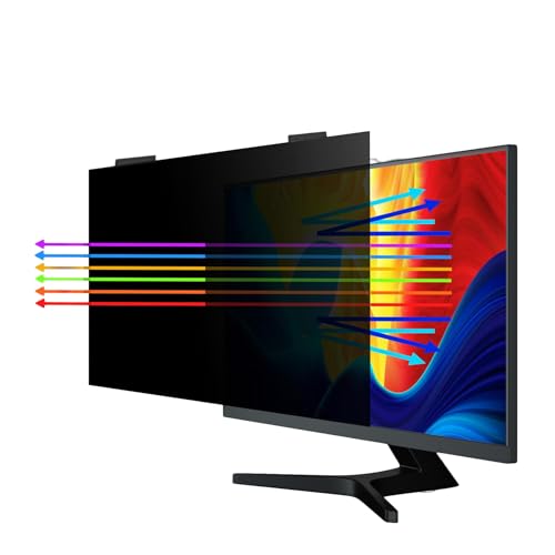 24 Zoll Computerbildschirm Schutzfilter Antiblaues Licht, Abnehmbarer Computer-Datenschutzfilter, Einfach Anzubringen/Kratzfest,24inch(547mm*320mm) von Generic