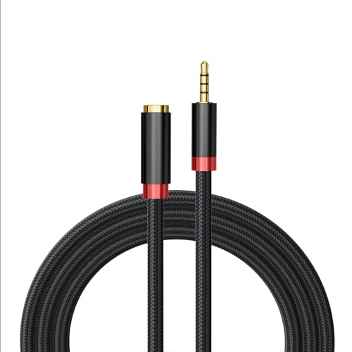 3,5 mm TRRS Kopfhörer-Verlängerungskabel, 0,3 cm Buchse 4-polig auf Stecker, Mini-Klinkenstecker, AUX-Stereo-Audio-Anschluss, 90 cm von Generic