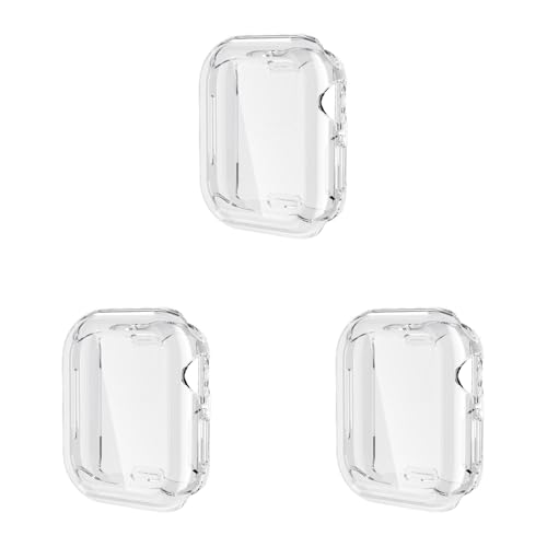 3 Stück Hülle mit Displayschutz Kompatibel mit Apple Watch Series 10 42mm, Glas Ultradünne TPU Rundum Weiche Schutzhülle für Apple Watch Series 10 42mm, C-3 Stück Klar von Generic