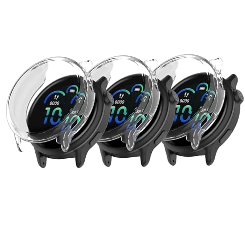 3 Stück Schutzhülle Hülle Kompatibel für Garmin Vivoactive 6,Flexibles TPU Displayschutz Cover, Ultradünne Kratzfest Schutz Gehäuse,Rundum Kratzfest Abdeckung mit Vivoactive 6 (Klar x 3) von Generic