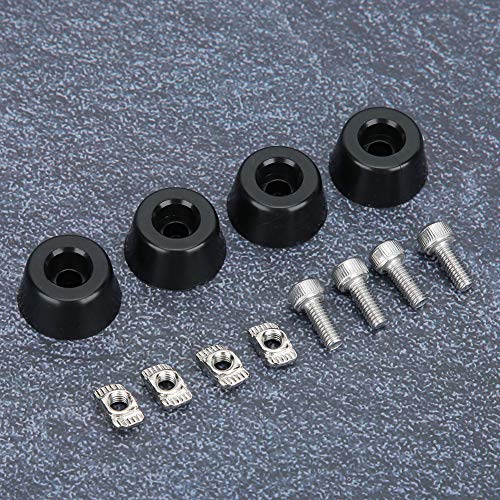 3D-Druckerteile, 4 x Anti-Shock-Füße, Anti-Vibration, Gummifüße, Protektoren für Prusa I3, MK3, MK3S, 3D-Druckerfüße, Gummifüße, Gummifüße, 3D-Druckerzubehör (schwarz) von Generic
