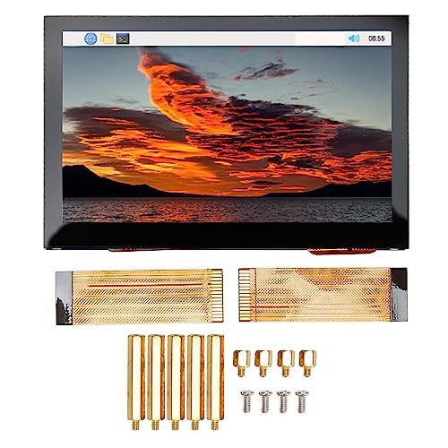 4,3-Zoll-QLED-Touchscreen, 800 X 480, Kapazitive 5-Punkt-Berührung, 6H-gehärtetes Glas, für RasPi Pi4B/3B+/3A+/3B/2B+/A+, 60 Hz Bildwiederholfrequenz von Generic