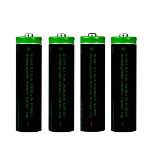 4 Pcs 3.7V NI-MH Wiederaufladbarer Akkus, 3200mAh Knopfleiste NiMH Wiederaufladbar Batterie für Taschenlampe, Kleinen Lüfter, Türklingel, LED Stirnlampe, Größe:18mm*67mm/0.7in*2.63in 4 Pcs 3.7V NI-MH Wiederaufladbarer Akkus, 3200mAh Knopfleiste NiMH Wiederaufladbar Batterie für Taschenlampe, Kleinen Lüfter, Türklingel, LED Stirnlampe, Größe:18mm*67mm/0.7in*2.63in von Generic