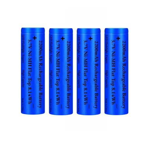 4 Stück 2200mAh Akku NI-MH Wiederaufladbarer, 3.7V Flat Top NiMH Akkus, 3.7Volt Hohe Kapazität Batterie für Kamera, Kleinen Lüfter, LED Stirnlampe, Solarleuchten, Mit Aufbewahrungsbox 4 Stück 2200mAh Akku NI-MH Wiederaufladbarer, 3.7V Flat Top NiMH Akkus, 3.7Volt Hohe Kapazität Batterie für Kamera, Kleinen Lüfter, LED Stirnlampe, Solarleuchten, Mit Aufbewahrungsbox von Generic