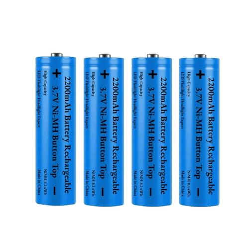4 Stück Akku 2200mAh NI-MH Wiederaufladbarer, 3.7V Button Top NiMH Akkus, 3.7Volt Hohe Kapazität Knopfleiste Batterie für Kamera/Kleinen Lüfter/LED Stirnlampe/Solarleuchten, Mit Aufbewahrungsbox 4 Stück Akku 2200mAh NI-MH Wiederaufladbarer, 3.7V Button Top NiMH Akkus, 3.7Volt Hohe Kapazität Knopfleiste Batterie für Kamera/Kleinen Lüfter/LED Stirnlampe/Solarleuchten, Mit Aufbewahrungsbox von Generic
