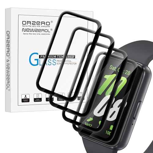 4 Stück Displayschutzfolie Kompatibel für Samsung Galaxy Fit 3, [Kantenabdeckung] 3D-Kohlenstofffaser-Randfolie Blasenfrei Hochauflösender Kratzschutz von Generic