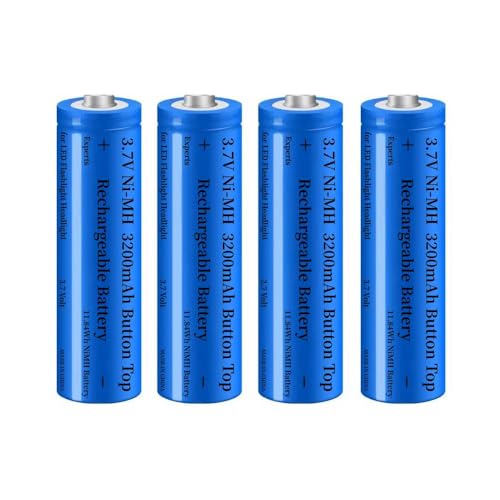 4 Stück NI-MH Akku Wiederaufladbarer, 3,7V NiMH 3200mAh Knopfleiste Batterie für Taschenlampe, Kleinen Lüfter, Türklingel, LED Stirnlampe, Mini-Lüfter, Größe:18mm * 67mm / 0,7inch * 2,63inch 4 Stück NI-MH Akku Wiederaufladbarer, 3,7V NiMH 3200mAh Knopfleiste Batterie für Taschenlampe, Kleinen Lüfter, Türklingel, LED Stirnlampe, Mini-Lüfter, Größe:18mm * 67mm / 0,7inch * 2,63inch von Generic