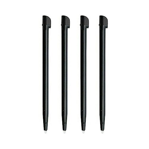 4 x schwarze Ersatz-Touchscreen-Stylus-Stifte, kompatibel mit Nintendo 2DS-Konsolen (flache Version) von Generic