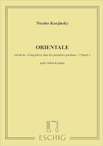 5 Piec. N 4 Orientale Violon-Piano - Violine und Klavier - Partitur von Generic