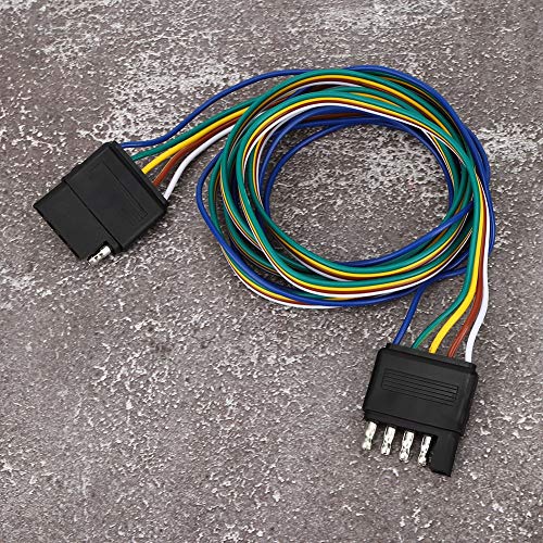 5 Pin Flachanschluss -Stecker 72 -Zoll -farbcodierter Kabelmantelverlängerung US -amerikanischer Anhängeranschluss für RV -Anhänger Ideal von Generic