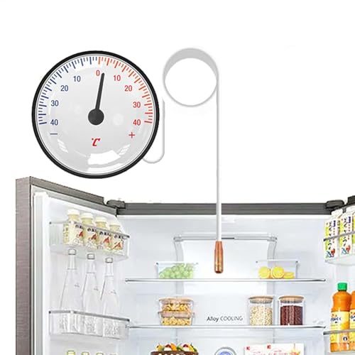 56 Zoll Kapillar-Flüssigkeitsthermometer | Temperaturbereich -40/40 °C | Innenzeige-Thermometer für Kühlschränke von Generic