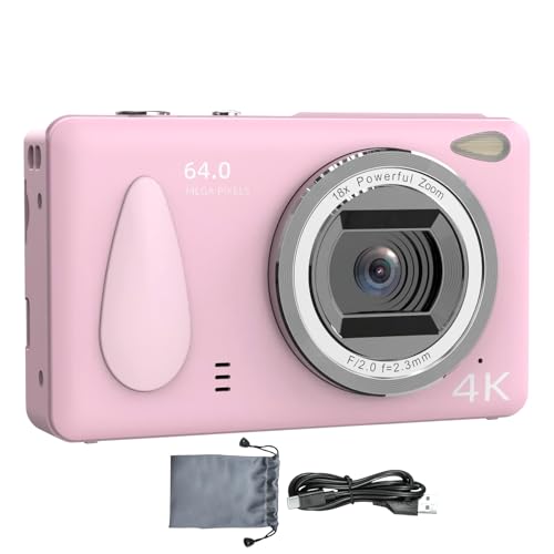 64 MP Digitalkamera – 18-facher Zoom, 4K-Sparkamera, 2,4-Zoll-Großbildschirm | Kompakte Taschenkamera, HD-Camcorder mit Anti-Shake-Funktion, Vlogging-Kamera, ideal für Vlogging, Reisen, Teenager und K 64 MP Digitalkamera – 18-facher Zoom, 4K-Sparkamera, 2,4-Zoll-Großbildschirm | Kompakte Taschenkamera, HD-Camcorder mit Anti-Shake-Funktion, Vlogging-Kamera, ideal für Vlogging, Reisen, Teenager und K von Generic
