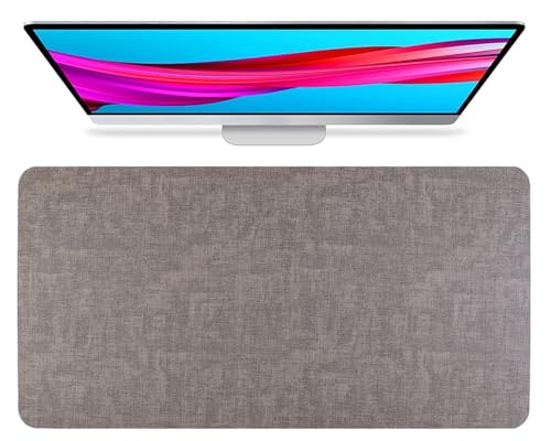 68x35cm Wendbare Schreibtischunterlage, Beidseitiges Leder-Mauspad, Wasserdichter Tischschutz Schreibtisch Laptopunterlage(Coffee,80x40cm) von Generic