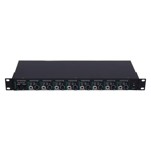 8 -Channel -Kopfhörerverstärker, Individuelle Studie Stereo -Aurmularverstärker für 1/4 1/8 -inch 1/4 Kopfhörer (EU-Stecker) von Generic