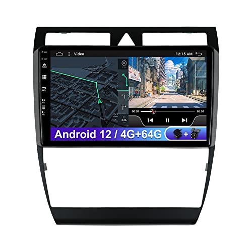 8 Core Android 12 Doppel DIN Autoradio Für Audi A6 C5 S6 1999-2004/RS6 2002-2006- GPS Navi|Carplay| Gratis Rückkamera| 9 Zoll | 4G+64G | Unterstützt DAB/WiFi/BT5.0/USB/MirrorLink/SWC/FM von Generic