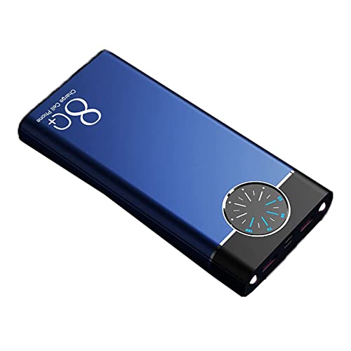 80000Mah Power Bank Schnellladung Externe Batteriebank 2 USB Digitalanzeige Hohe Kapazität Batterie Backup Taschenlampe für Smartphones Tablets, Blau 80000Mah Power Bank Schnellladung Externe Batteriebank 2 USB Digitalanzeige Hohe Kapazität Batterie Backup Taschenlampe für Smartphones Tablets, Blau von Generic