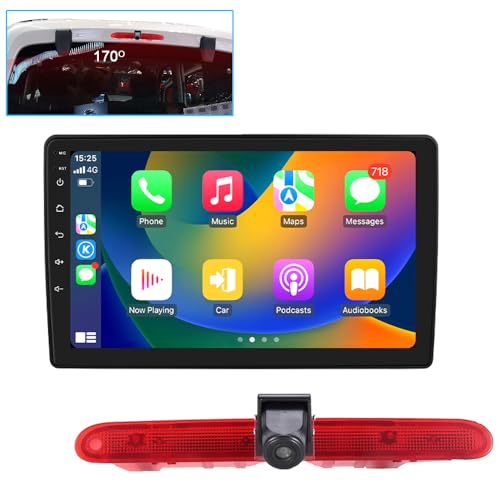 9'' GPS Autoradio Navigation mit Apple CarPlay&Android+HD Rückfahrkamera Einparkhilfen kompatibel mit Toyota Proace/Citroen Berlingo B9 MK3 Furgon/Opel Combo/Limousine X19/Peugeot Partner Tepee/Rifte von Generic