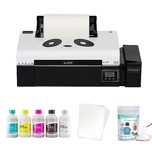 A4 DTF Drucker direkt auf Filmdrucker DTF Druckmaschine Panda-Drucker für T-Shirts/Hoodies/Kissen/Leinentaschen von Generic