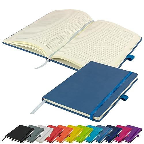 A5-Notizbuch neu liniert Hardcover-Tagebuch Notizblock Notizen Tagebuch (hellblau) von Savvy Bee