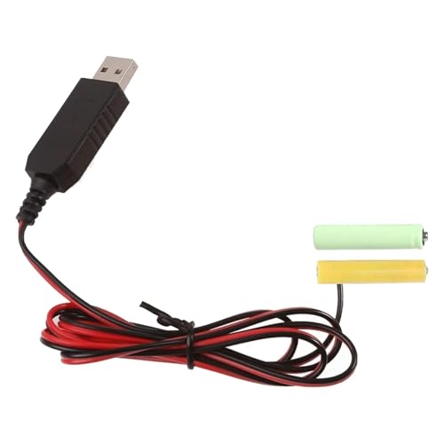 AA-Batterie-Eliminatoren | 5V auf 3V Batteriekonverter-Adapter mit USB-Versorgungskabel | Ersetzen Sie AA/AAA-Batterien für LED-Leuchten, kleine Ventilatoren, Spielzeug, Spielekonsolen und Taschenlamp AA-Batterie-Eliminatoren | 5V auf 3V Batteriekonverter-Adapter mit USB-Versorgungskabel | Ersetzen Sie AA/AAA-Batterien für LED-Leuchten, kleine Ventilatoren, Spielzeug, Spielekonsolen und Taschenlamp von Generic