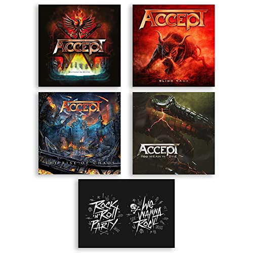 Accept Newest 4 CD Studio Albums / Stalingrad / Blind Rage / The Rise of Chaos / Too Mean to Die / with Bonus Art Card von Generic