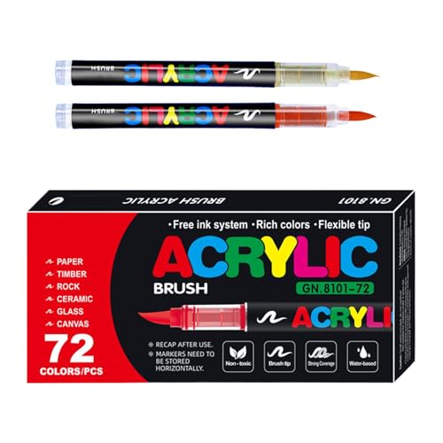 Acrylfarbstift-Set auf Höhe von wasserfesten Acrylfarbstiften | Handwerksdekorationsset | Einfach zu halten, robuster Marker, freundliches Stifte-Set von Generic
