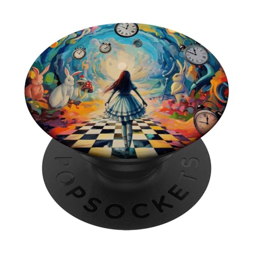 Alice im Wunderland Trippy Zeitmesser PopSockets mit austauschbarem PopGrip Alice im Wunderland Trippy Zeitmesser PopSockets mit austauschbarem PopGrip von Generic