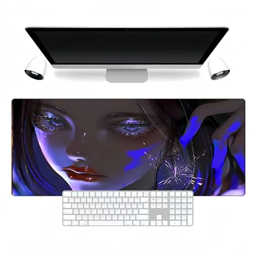 Animation Anime lila Mauspad Expanding Speed Game Mouse Pad Extra große Tischmatte 800 x 300 x 3 mm XXL Mauspad – Tischmatte große Größe – tragbare PC-Laptop-Tischmatte, Heimbüro FPS von Generic