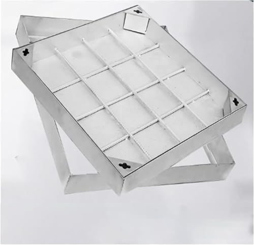 Anpassbarer unsichtbarer Schachtdeckel, 12 16 24 26 32 Zoll Edelstahl-Abdeckung for versenkte Abwasserbecken, Terrassen-, Garten-, Garagen-, Einfahrts-, Dock- und Autobahndeckel for quadratische Klärg Anpassbarer unsichtbarer Schachtdeckel, 12 16 24 26 32 Zoll Edelstahl-Abdeckung for versenkte Abwasserbecken, Terrassen-, Garten-, Garagen-, Einfahrts-, Dock- und Autobahndeckel for quadratische Klärg von Generic