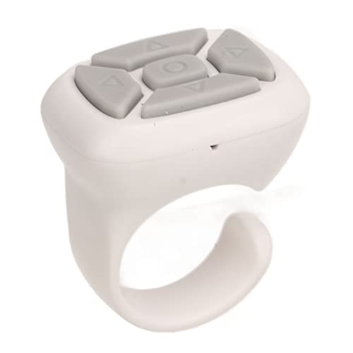App Page Turner, Komfortable Lange Fernentfernung 5.3 USB Wiederaufladbare Fernbedienungssteueranruf Stabile Verbindung für Mobiltelefon (WHITE) von Generic