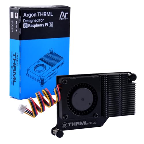 Argon THRML Aktiver Kühler mit 30mm PWM Lüfter für Raspberry Pi 5 von Generic