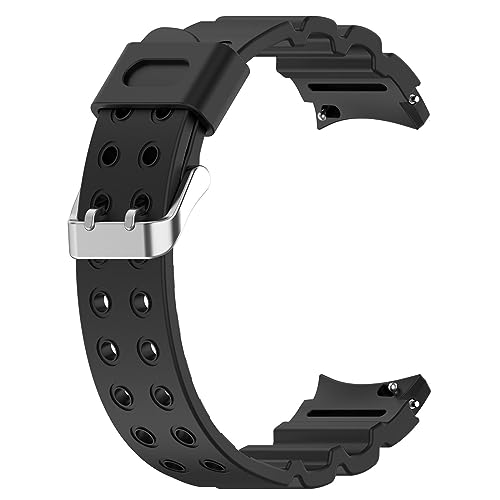 Armband Kompatibel mit Samsung Galaxy Watch 6/5/4 40mm 44mm Armband Galaxy Watch 6 Classic 43mm 47mm Sport Ersatzarmband Silikon Atmungsaktiv Uhrenarmbänder (Black, One Size) von Generic