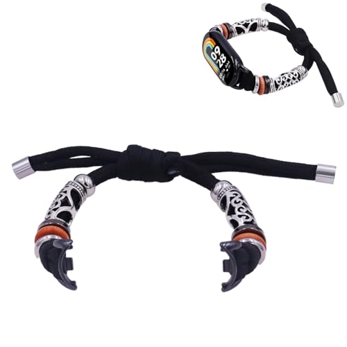 Armband für Mi Band 8, Ersatzarmband für Mi Band 8, Gewebtes Elastisches Nylon-Ersatzband, Atmungsaktives Smartwatch-Armband von Bohemia Sports (Black) von Generic