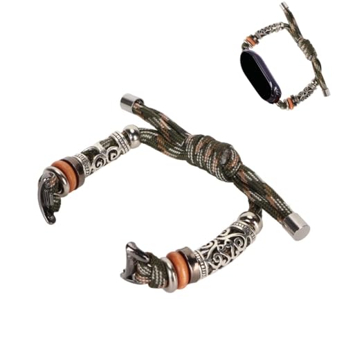 Armband für Mi Band 8, Ersatzarmband für Mi Band 8, Gewebtes Elastisches Nylon-Ersatzband, Atmungsaktives Smartwatch-Armband von Bohemia Sports (Waldtarnung) von Generic