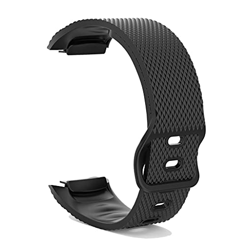Armband für Samsung Gear Fit 2 /Gear Fit 2 Pro Silikon Armband Wechselarmbänder Silikon Ersatzarmband Kompatibel mit Gear Fit 2 /Gear Fit 2 Pro Uhrenarmband für Herren Damen (Black, One Size) von Generic
