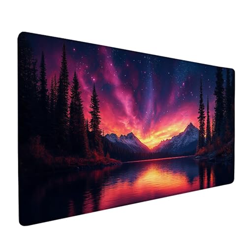 Aurora Mauspad XXL 1600x800x3mm, Sternenhimmel Mousepad Gaming, Schreibtischunterlage mit rutschfeste Gummibasis, Verbessert Präzision und Geschwindigkei Wasserdicht und Langlebig Desk Mat 9-1596 Aurora Mauspad XXL 1600x800x3mm, Sternenhimmel Mousepad Gaming, Schreibtischunterlage mit rutschfeste Gummibasis, Verbessert Präzision und Geschwindigkei Wasserdicht und Langlebig Desk Mat 9-1596 von Generic