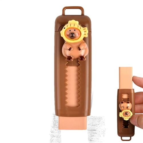 Aus Gummi mit Rädern auf dem Schwein, um ein Tierdesign zu ziehen, für Kinder, Wachmann mit Radiergummi für Bleistifte, Gummi Capybara-Radi Aus Gummi mit Rädern auf dem Schwein, um ein Tierdesign zu ziehen, für Kinder, Wachmann mit Radiergummi für Bleistifte, Gummi Capybara-Radi von Generic