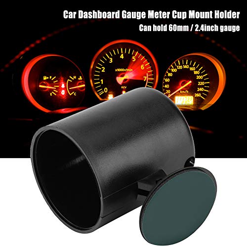 Auto -Armaturenbrettmessgeräte Halter Schwenkschotenhalterung 60 Mm 2,4 Zoll Schwarz für Fahrzeug von Generic