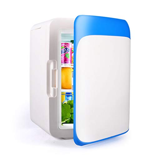 Auto-Kühlschrank 4 l Auto-Kühlschrank geräuschlos heiß und kalt zu Hause kleiner Kühlschrank, 12 V DC / 220 V AC Auto Zuhause 17,5 * 23 * 24 cm Mini-Kühlschränke (Farbe: Blau) von Generic