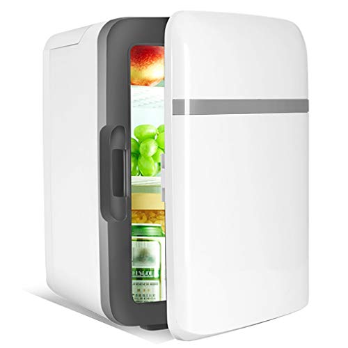 Auto-Kühlschrank 4 l Auto-Kühlschrank geräuschlos heiß und kalt zu Hause kleiner Kühlschrank, 12 V DC / 220 V AC Auto Zuhause 17,5 x 23 x 24 cm Mini-Kühlschränke (Farbe: grau) von Generic